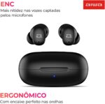 AIWA, Fone de ouvido EB-03-B, Bluetooth, c/cancelamento de ruído, 25 horas de bateria, IPX5, sem fio - Imagem 6
