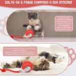 Bola Interativa Pet, Bolinha Pet, Brinquedo Interativo para Gatos, Brinquedos para Gatos, Brinquedo Gato, Bolinha Giratória Automática Rolamento Brinquedos Interativo Inteligente para Gatos e Cães - Imagem 3