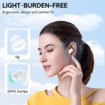 Fone de Ouvido Bluetooth Sem Fio 5.3, Bateria 24H, Modo de Fone Ouvido único e Dois Compatível iOS Android, 360 Estéreo Graves Potentes, Chipset de Redução para Músicas, Chamadas e Games, Preto - Imagem 2