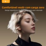 Fones de Ouvido Bluetooth, INAVA, Fone de Ouvido Esportivo com Clipe de Concha, 72 Horas de Bateria, Design Confortável para Ouvidos Pequenos e Quem Usa Óculos, Exercício, treinamento físico (Branco) - Imagem 2