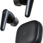 soundcore Liberty 5 da Anker, Fone de Ouvido Bluetooth sem fio, com Cancelamento de Ruído Adaptativo, Redução de Voz x2, Dolby Audio, 6 Microfones IA, 60H de Reprodução, Carga Rápida, Fone tws, Preto