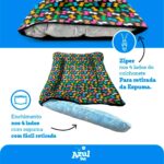Colchonete para Cachorro com Estampa, 58x38 cm, Zíper Removível, Preto - Imagem 2