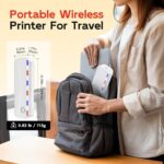 Phomemo Impressoras térmicas portáteis para viagens, impressora portátil sem tinta, compatível com 21 x 28 cm, impressora sem fio compatível com iOS, Android e laptop para escritório, casa, casa - Imagem 6