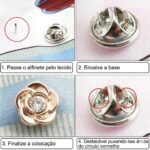 10 Botões Broches Pressão Decote Super Luxo Pedras Strass - Diga adeus aos decotes indesejados e roupas largas com elegância e praticidade! - Imagem 4