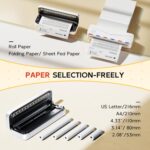Phomemo Impressoras térmicas portáteis para viagens, impressora portátil sem tinta, compatível com 21 x 28 cm, impressora sem fio compatível com iOS, Android e laptop para escritório, casa, casa - Imagem 9