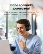 soundcore Q20i da Anker, Fone de Ouvido Bluetooth com Cancelamento de Ruído Híbrido Ativo, Headphone Sem Fio, 60h Bateria, Áudio Hi-Res, Graves Potentes, App Personalização, Modo Transparência, Preto - Imagem 7