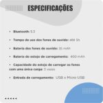 Fone de ouvido bluetooth 5.3 - Função power bank e mostrador digital - Imagem 6