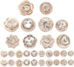 10 Botões Broches Pressão Decote Super Luxo Pedras Strass - Diga adeus aos decotes indesejados e roupas largas com elegância e praticidade! - Imagem 9