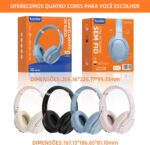 Basike Fone de Ouvido Bluetooth, ANC Cancelamento de Ruído Ativo Headphone Bluetooth 5.3+EDR, Som Surround 3D, Headset com Microfone, Certificação Hi-Pure Audio, 30 horas reprodução, Y6 (Azul) - Imagem 7