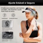 Bettdow Fone de Ouvido Sem Fio Bluetooth com Microfone e Cancelamento de Ruído Ativo, à Prova D'água e com até 60 Horas de Reprodução - Melhor Escolha para Esportes e Atividades ao Ar Livre - Preto - Imagem 3