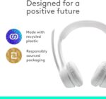 Headset Sem Fio Logitech Zone 300 Com Microfone Flip-to-Mute com Cancelamento de Ruído, Conexão Bluetooth, Bateria Recarregável via USB-C e Almofadas Confortáveis - Branco - Imagem 7
