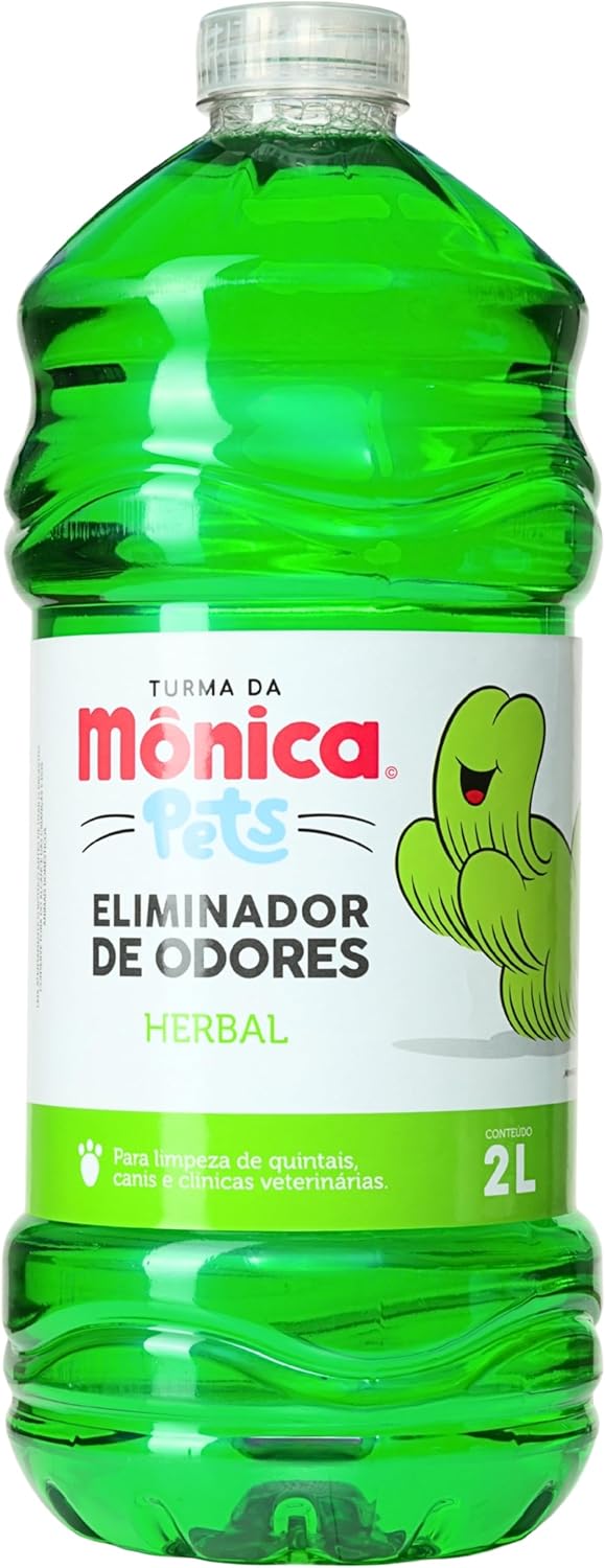 71vBwY4YhJL._AC_SL1500_.jpg Eliminador de Odores Para Cães e Gatos, Herbal, Turma da Mônica, 2 litros, Verde - Imagem 1