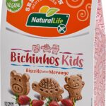 Bichinhos Kids Natural Life - Sabor Morango - Vegano - Sem Glúten - 80g