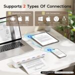 Phomemo Impressoras térmicas portáteis para viagens, impressora portátil sem tinta, compatível com 21 x 28 cm, impressora sem fio compatível com iOS, Android e laptop para escritório, casa, casa - Imagem 7
