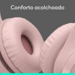 Headset com fio USB Logitech H390 com Almofadas Confortáveis, Controles de Áudio Integrado e Microfone com Redução de Ruído - Rosa - Imagem 8