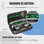 Fone de ouvido bluetooth 5.3 - Função power bank e mostrador digital - Imagem 2
