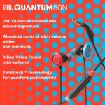 JBL, Fone de Ouvido Com Fio, Quantum 50N, Gamer, Intra Auricular, Microfone Integrado - Preto - Imagem 2
