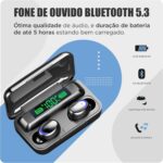 Fone de ouvido bluetooth 5.3 - Função power bank e mostrador digital - Imagem 3