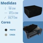 CAPA PARA IMPRESSORA EPSON ECOTANK L3250 L3210 IMPERMEÁVEL FLEX (Preto) - Imagem 3