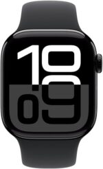 Apple Watch Series 10 GPS • Caixa preta brilhante de alumínio – 42 mm • Pulseira esportiva preta – P/M - Imagem 2