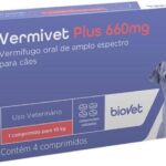 Biovet Vermífugo Vermivet Plus 660Mg Para Cães - 4 Comprimidos