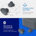 PHILIPS, Fone de Ouvido Sem Fio TWS, TAT3509GY/00, Bluetooth, Com Cancelamento de Ruído Ativo ANC, Até 24 horas de bateria, Cinza - Imagem 4