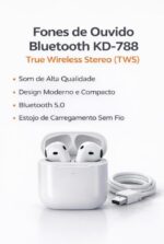 Fone Bluetooth Sem Fio Kaidi TWS KD-788 V5.4 - Imagem 2