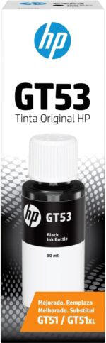 Garrafa de Tinta original Preto HP GT53 (1VV22AL) compatível com Impressora HP DeskJet GT 5810, Impressora HP DeskJet 5820. Até 5000 páginas na qualidade e confiabilidade premium da HP