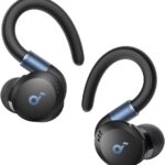 soundcore Sport X20 da Anker, Fone de Ouvido Bluetooth 5.3 Sem Fio, Fone esportivo, ANC Adaptativo, Ganchos Ajustáveis, Graves Intensos, À Prova de Suor e Poeira, IP68, 48H de Reprodução, TWS, Preto