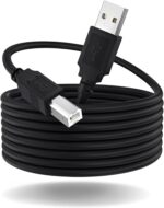 Cabo para Impressora USB 2.0, 3 Metros, Preto, com Filtro contra Interferências