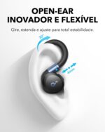 soundcore Sport X20 da Anker, Fone de Ouvido Bluetooth 5.3 Sem Fio, Fone esportivo, ANC Adaptativo, Ganchos Ajustáveis, Graves Intensos, À Prova de Suor e Poeira, IP68, 48H de Reprodução, TWS, Preto - Imagem 3