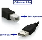 Cabo USB para Impressora, USB A Macho para USB B Macho 2.0, 1,5 metros - Imagem 8