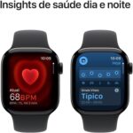 Apple Watch Series 10 GPS • Caixa preta brilhante de alumínio – 42 mm • Pulseira esportiva preta – P/M - Imagem 5