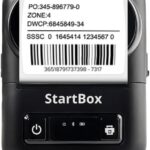 Impressora de Etiquetas Térmicas Inteligente Térmica Bluetooth Sem Tinta iOS Android Windows Personalize Suas Etiquetas APP Open Label + StartBox (Preto)