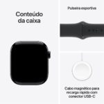 Apple Watch Series 10 GPS • Caixa preta brilhante de alumínio – 42 mm • Pulseira esportiva preta – P/M - Imagem 6