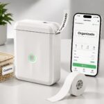 Etiquetadora Mini Impressora Térmica Portátil Bluetooth Rotuladora de Etiquetas Adesivas para Cozinha Escritório e Casa com Rolo de Etiquetas 12x40mm (Branco)