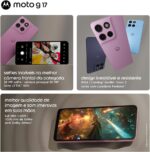 Smartphone Motorola Moto G17 4G - 128GB 12GB (4GB RAM + 8GB RAM Boost) camera 50MP Sony Lytia 600, tela FHD+ 60hz, bateria 5200 mAh - Roxo - Imagem 8