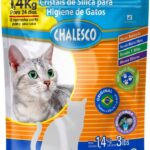 Areia Higiênica de Sílica Chalesco para Gatos 1,4 kg – Alta Absorção, Controle de Odores e Baixa Manutenção