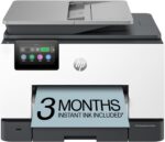 HP OfficeJet Pro 9135e Impressora multifuncional, colorida, impressora para pequenas e médias empresas, impressão, cópia, digitalização, fax, tinta instantânea sem fio elegível (3 meses incluídos);