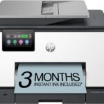 HP OfficeJet Pro 9135e Impressora multifuncional, colorida, impressora para pequenas e médias empresas, impressão, cópia, digitalização, fax, tinta instantânea sem fio elegível (3 meses incluídos);