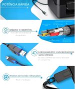 Cabo para Impressora USB 2.0, 3 Metros, Preto, com Filtro contra Interferências - Imagem 3