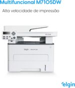 Impressora Multifuncional Laser M7105DW Elgin Pantum Monocromática 33PPM Wi-Fi 100V - 110V - Imagem 2