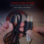 Headset Gamer Redragon Ares Preto e Vermelho H120 - Imagem 6