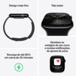 Apple Watch Series 10 GPS • Caixa preta brilhante de alumínio – 42 mm • Pulseira esportiva preta – P/M - Imagem 3
