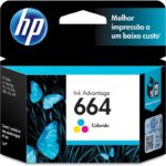Cartucho de Tinta HP 664 Colorido Original (F6V28AB) Para Impressora Deskjet 2136, 2676, 3776, 5076, 5276