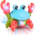 Brinquedo Caranguejo Dançante Siri Fujão com Luz LED e Música - Brinquedo Interativo Infantil