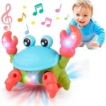 Brinquedo Caranguejo Fujão Dançante Infantil Brinquedo Siri Interativo com Luz LED e Música Premium