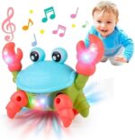 Brinquedo Caranguejo Fujão Dançante Infantil Brinquedo Siri Interativo com Luz LED e Música Premium