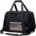 Bolsa Pet Transporte Viagem Avião Para Cães Gatos Luxo (preto) - Imagem 2