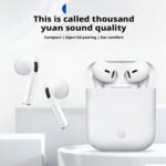 Fones de Ouvido Sem Fio Bluetooth 5.4 Compatível com Todo Celular Cancelamento Ruído Bateria 16 Horas, Conecta com Notebook-Branco - Imagem 2